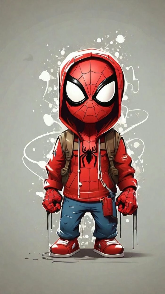 Trưng bày mô hình spider man chibi đẹp mắt