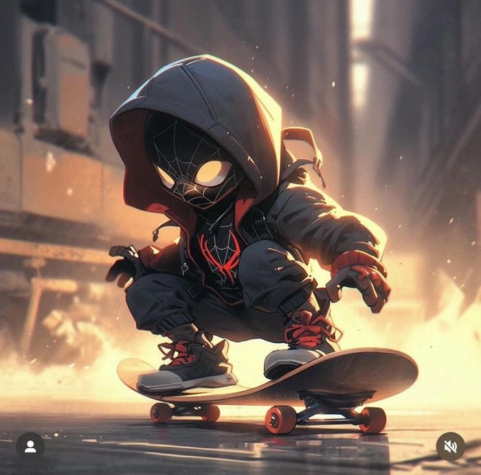 Khoảnh khắc chibi spider man upside down lộn ngược dễ thương