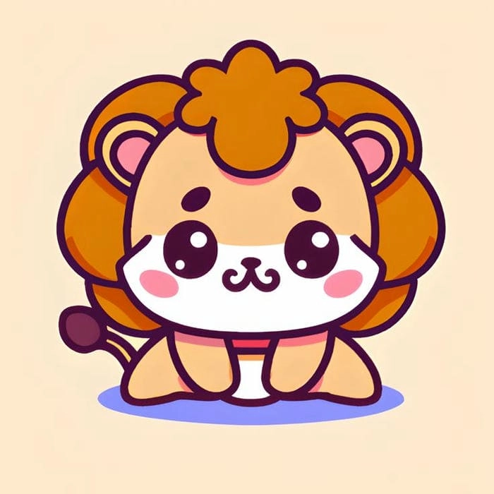 Hình ảnh sư tử chibi cute khiến bạn yêu ngay từ cái nhìn đầu tiên