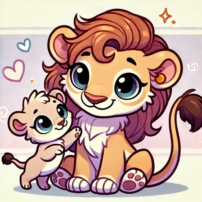 Ảnh chibi sư tử dành riêng cho tín đồ mê cute
