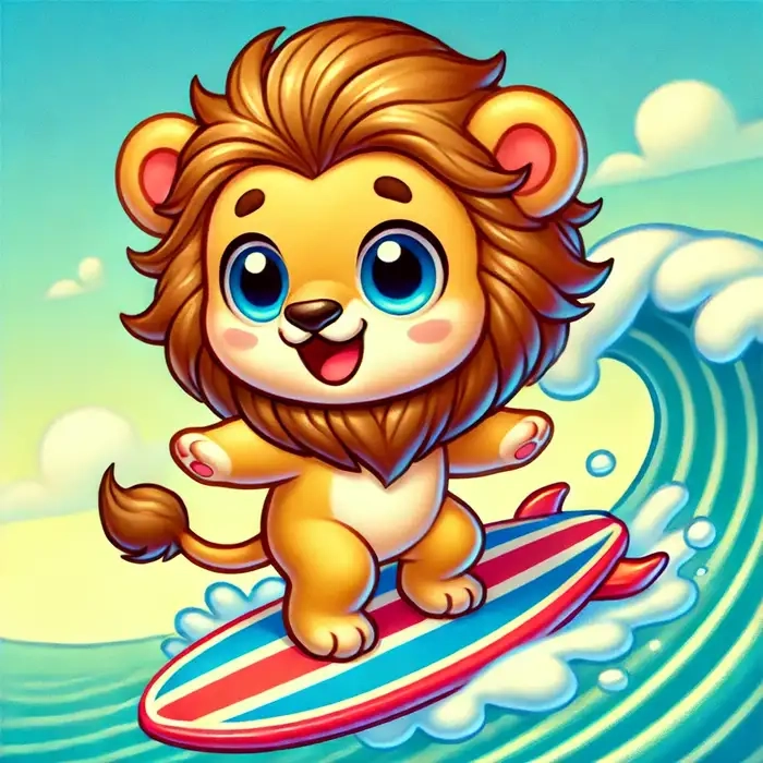 Tải ngay hình cung sư tử chibi để làm hình nền cute