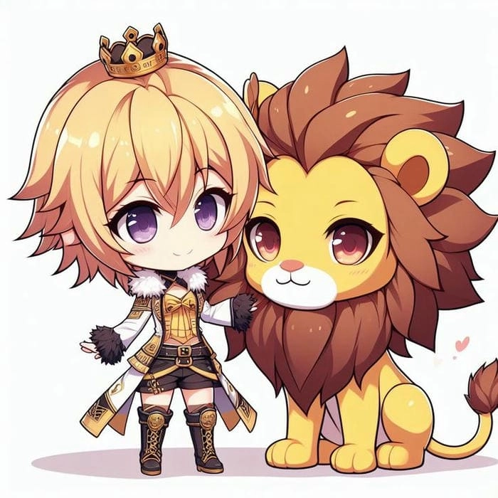 Ngắm nhìn bộ sư tử chibi cute siêu đáng yêu không thể bỏ qua