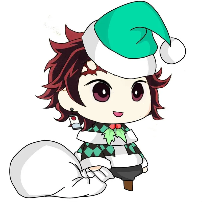 Fanart nezuko tanjiro chibi cute siêu đáng yêu