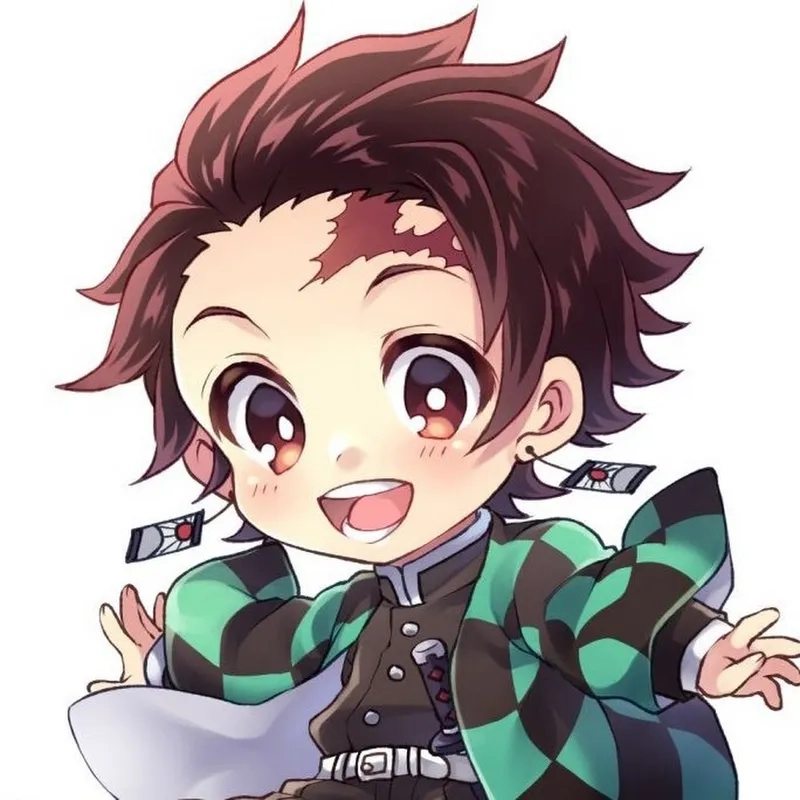 Lưu ngay bộ tanjiro chibi sticker cực đáng yêu
