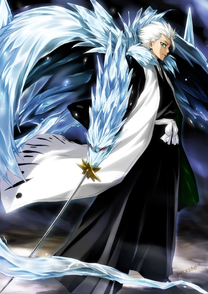 Toshiro Bankai Hyorinmaru giải phóng sức mạnh băng giá tuyệt đối