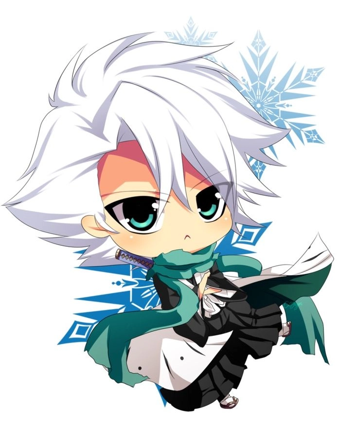 Toshiro Hitsugaya chibi hình ảnh đáng yêu nhưng vẫn đầy khí chất