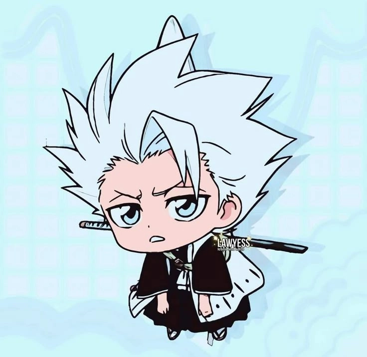 Toshiro chibi phiên bản nhỏ nhắn nhưng không mất đi vẻ lạnh lùng