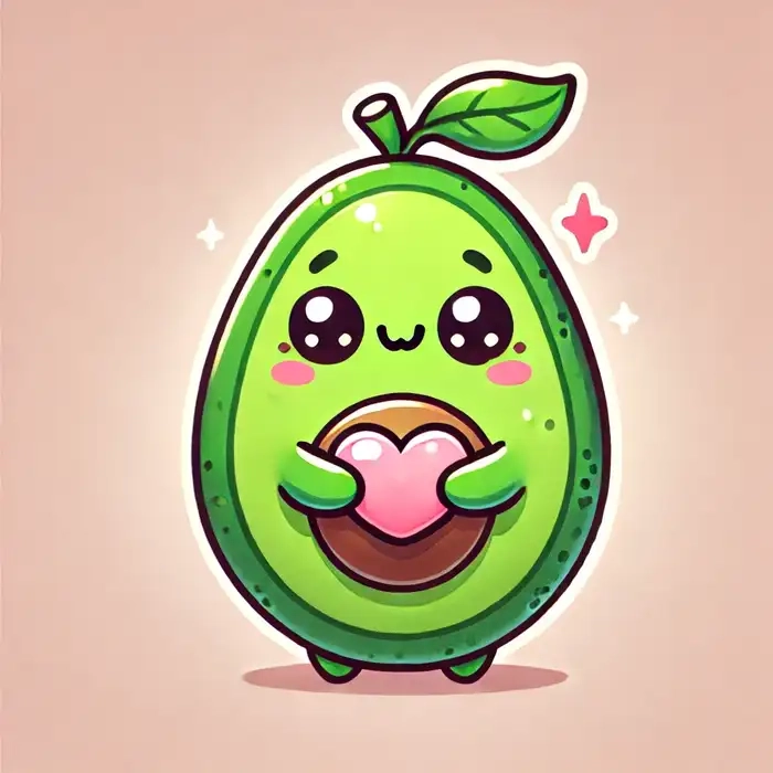Sở hữu ngay hình trái bơ chibi độc lạ dễ thương