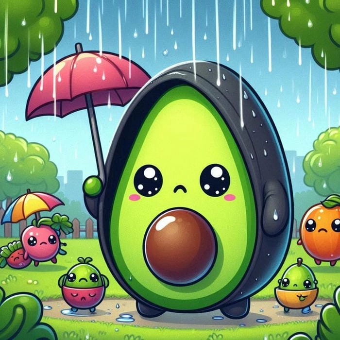Chiêm ngưỡng hình chibi quả bơ độc đáo cá tính
