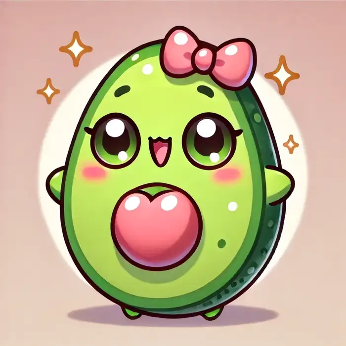 Cùng học cách vẽ trái bơ chibi cực xinh đơn giản