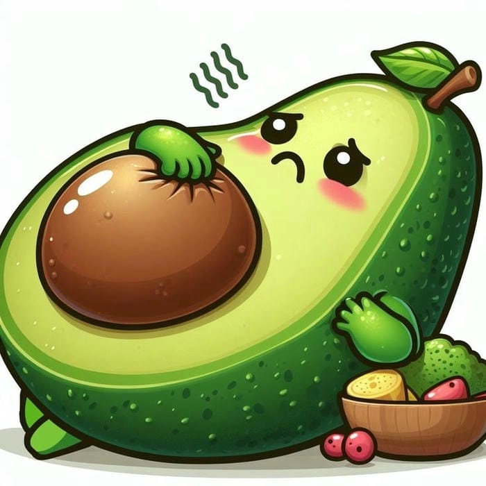 Ngắm nhìn hình chibi quả bơ cực kỳ đáng yêu dễ thương