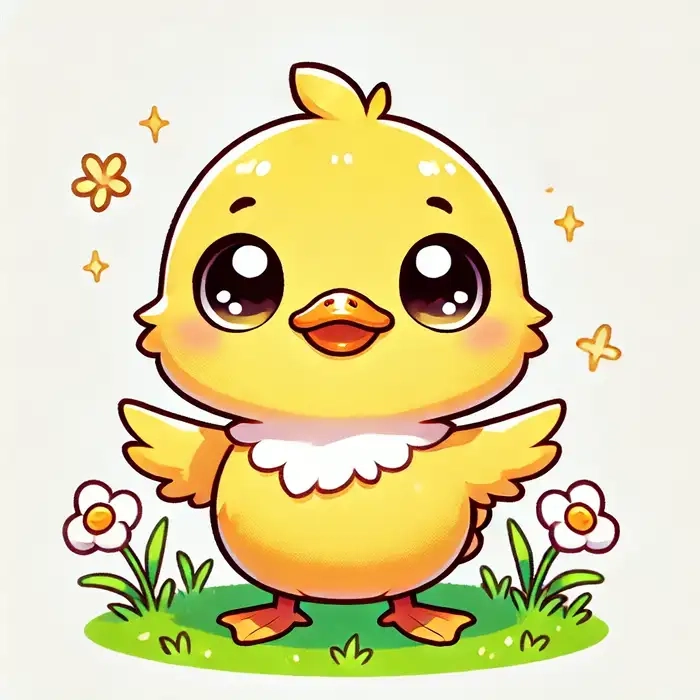 Bắt trend với hình 1 con vịt chibi cực dễ thương