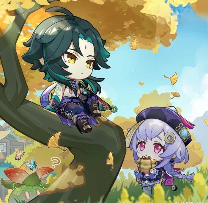 Ngắm nhìn genshin impact xiao chibi siêu đáng yêu
