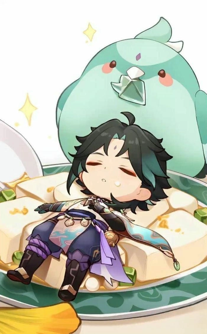 Bộ sticker xiao chibi png dễ thương dành cho bạn
