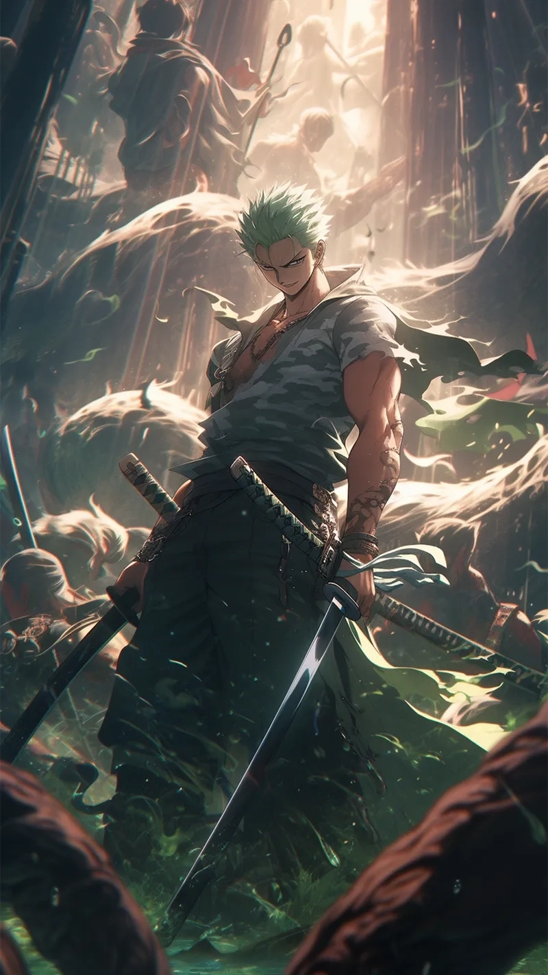 Zoro hair mái tóc xanh đặc trưng không lẫn vào đâu được