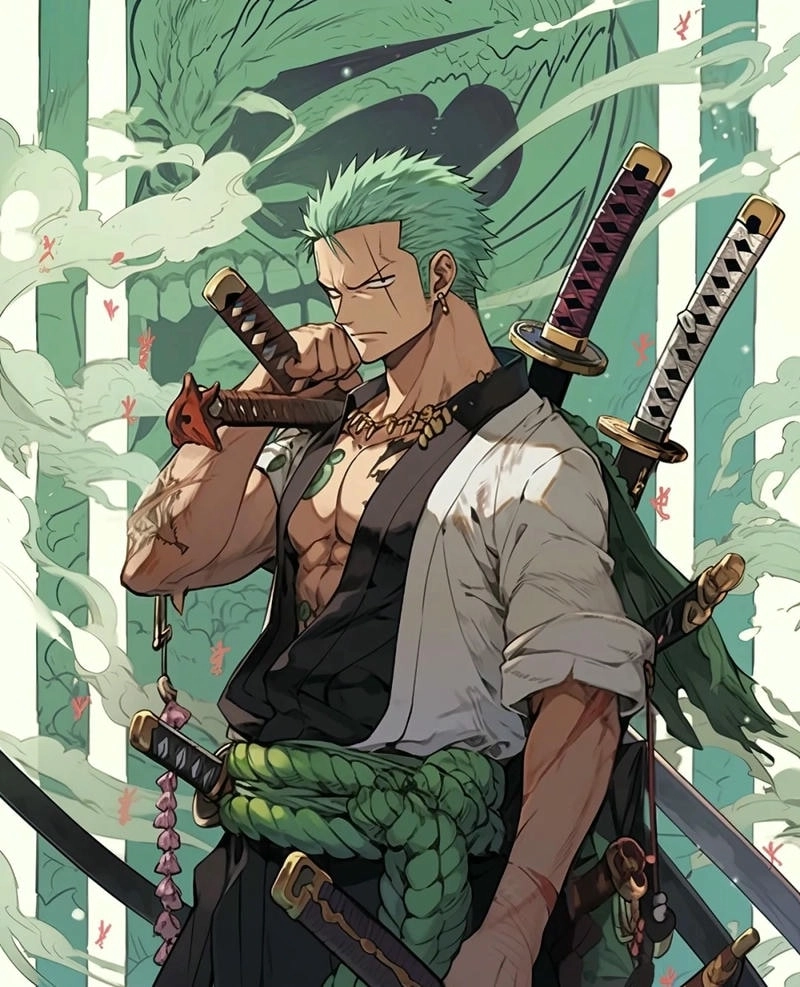 Zoro cầm kiếm sẵn sàng lao vào mọi trận chiến khốc liệt