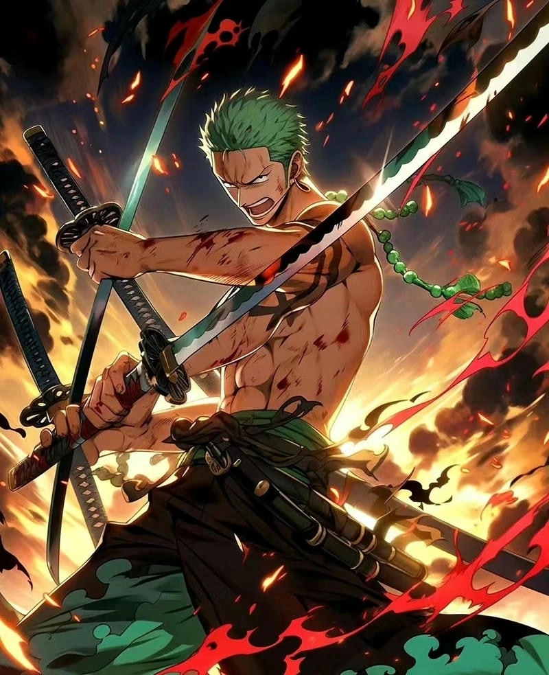 Zoro 3 kiếm trường phái Tam Kiếm Phái khiến đối thủ khiếp sợ