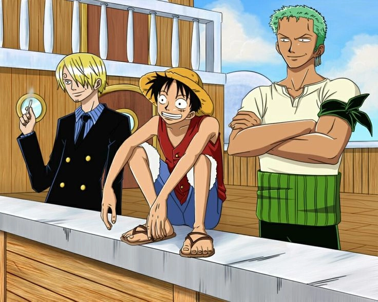 Luffy x Zoro x Sanji tình bạn bền chặt giữa thuyền trưởng, kiếm sĩ và đầu bếp