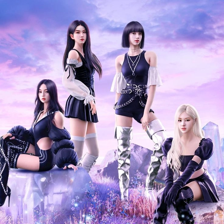 ảnh nhóm black pink tạo dáng chất lừ cùng Black Pink