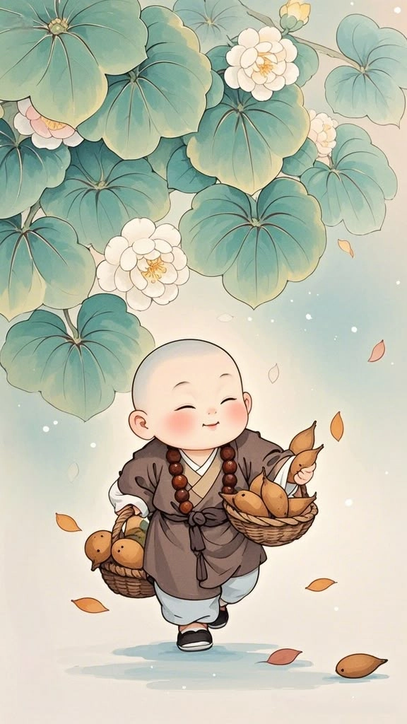 Tải ngay hình chú tiểu siêu dễ thương về máy