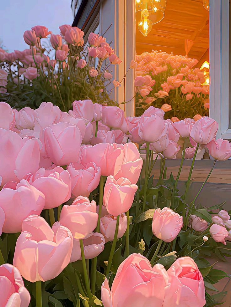 Ảnh hoa tulip 4K sắc nét và rực rỡ cho màn hình điện thoại
