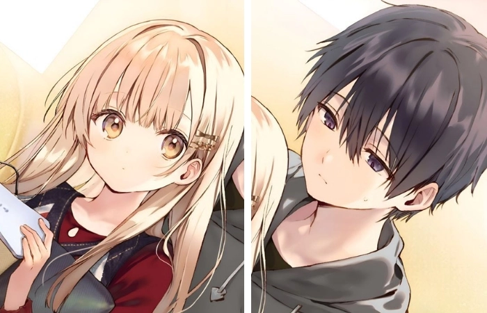 Cảm xúc thăng hoa hình anime cặp đôi yêu nhau