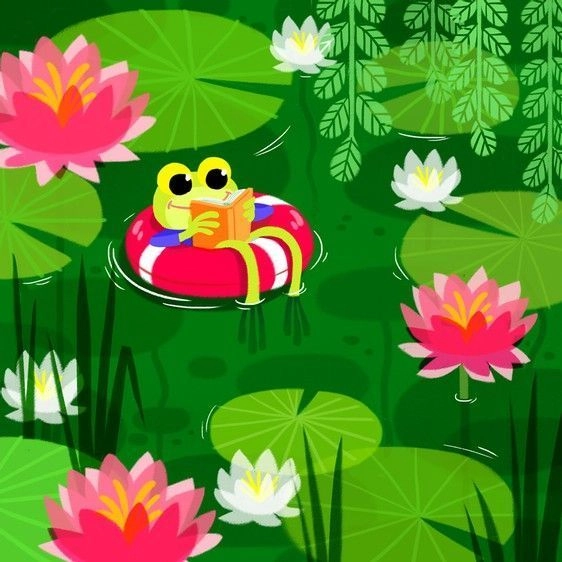 Góc đáng yêu không thể bỏ qua hình ảnh con ếch cute