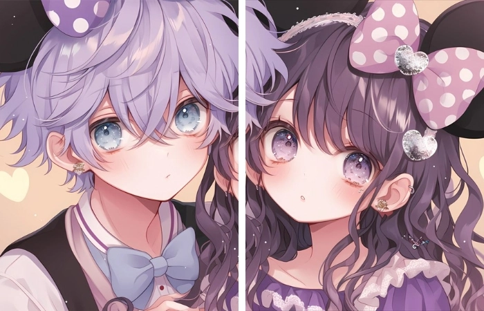 hình cặp đôi yêu nhau anime làm trái tim rung động