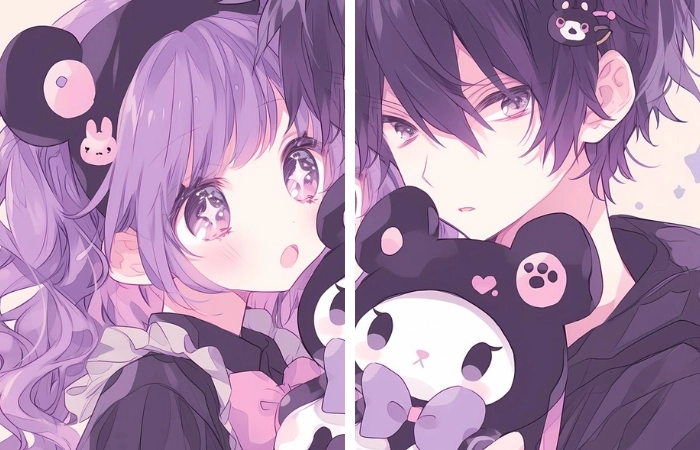 hình đôi anime lãng mạn ngọt ngào
