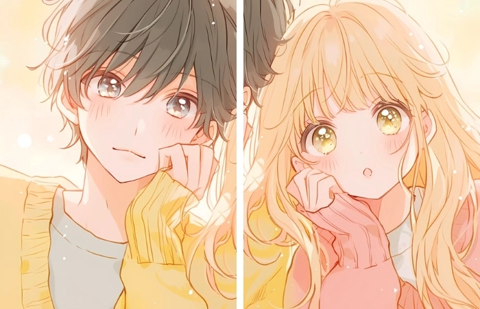 hình đôi anime cute cực kỳ dễ thương