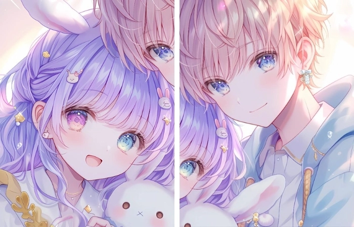 hình cặp anime dễ thương khiến bạn tan chảy vì tình