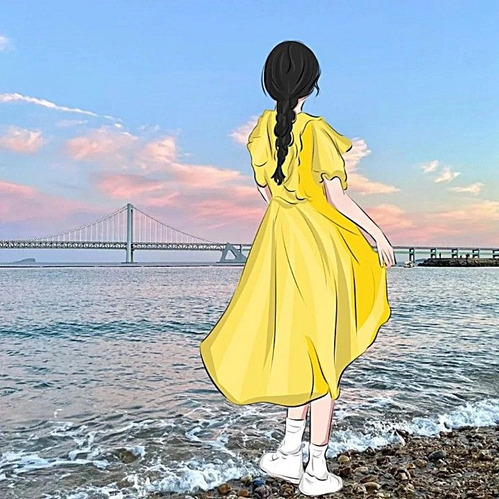 Nhẹ nhàng hình ảnh con gái quay lưng
