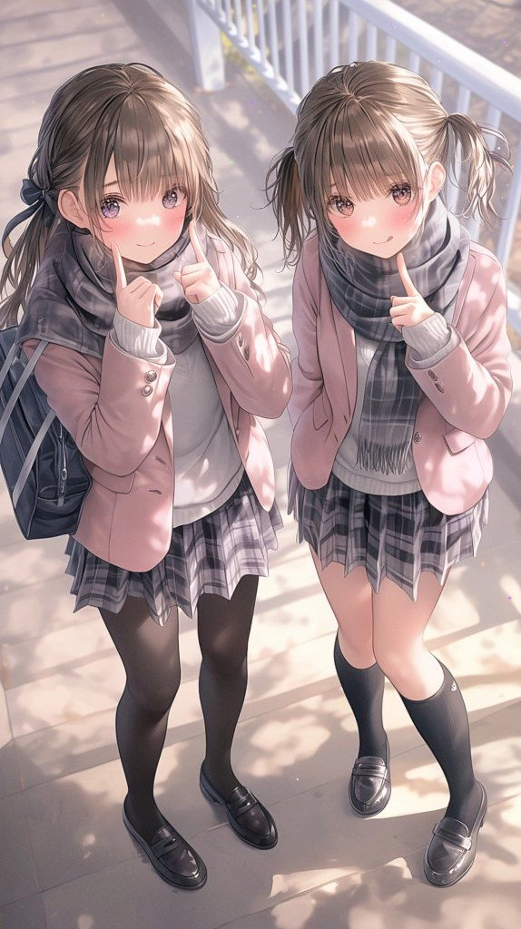 Ảnh anime đôi bạn thân nữ cute tạo điểm nhấn đáng yêu trên mạng xã hội