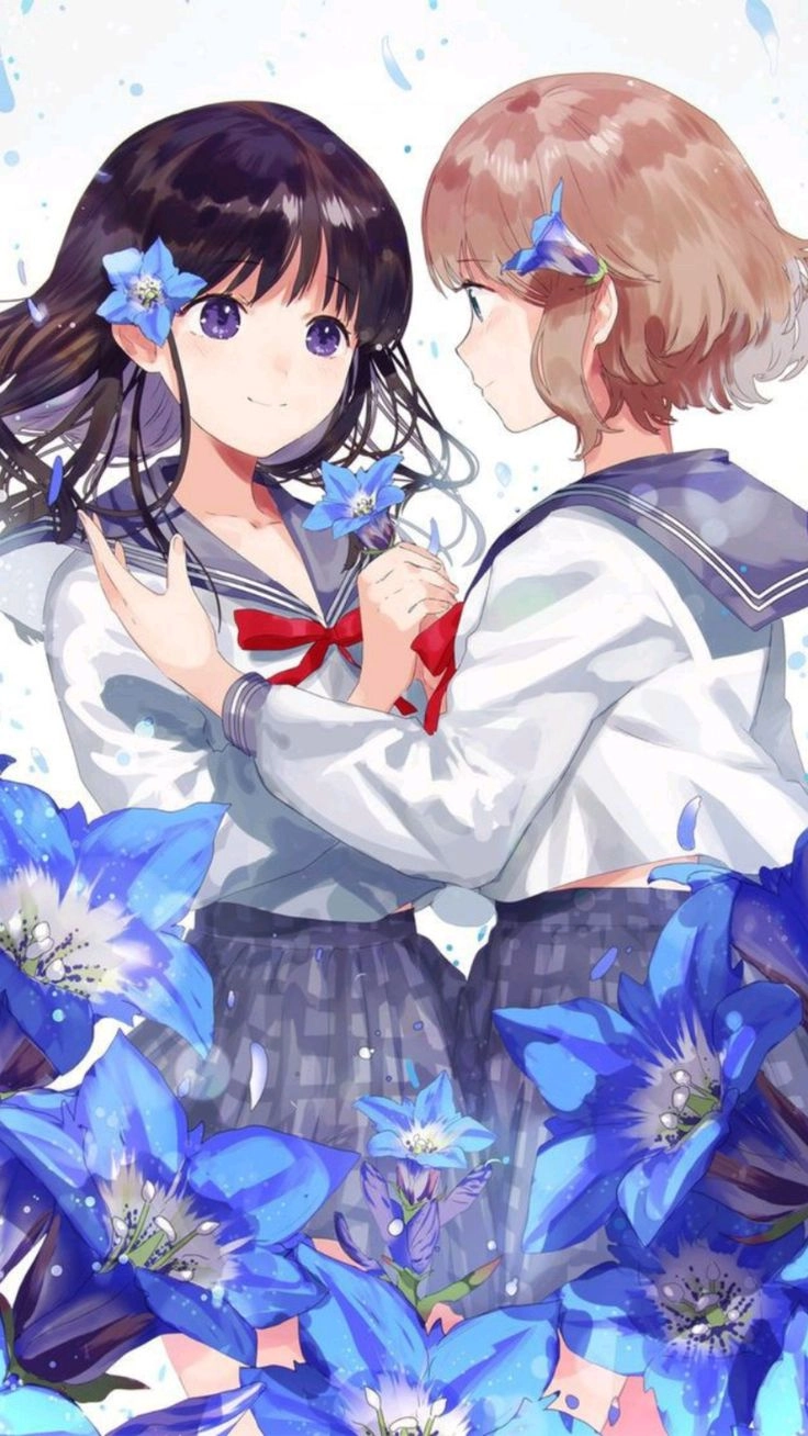 Ảnh anime đôi bạn thân nữ ngầu thể hiện tình bạn cực chất trong thế giới ảo