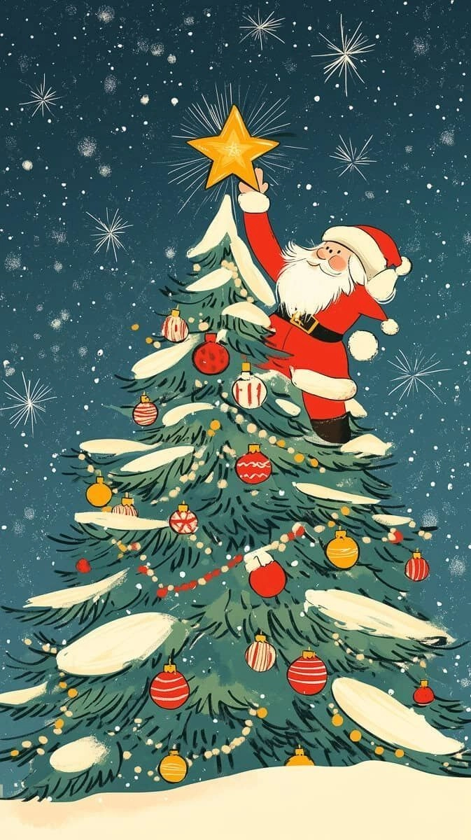 Hình ảnh Giáng sinh ông già Noel biểu tượng của mùa lễ an lành