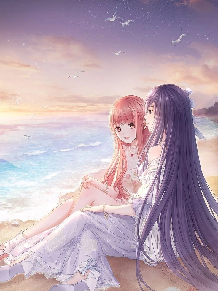 Ảnh đôi bạn thân nữ anime ngầu dành cho hội bạn chất chơi