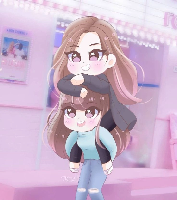 Ảnh đôi bạn thân nữ cute cùng tạo dáng dễ thương đốn tim mọi người
