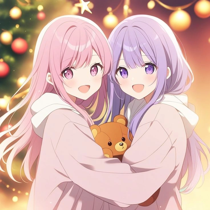 Hình ảnh 2 người bạn thân anime nữ đáng yêu và siêu hợp làm ảnh đại diện