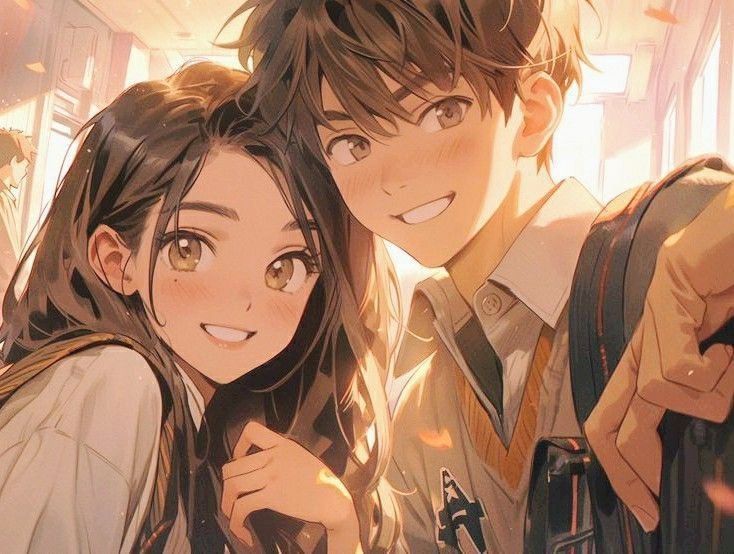 Cùng ngắm hình ảnh cặp đôi yêu nhau cute anime