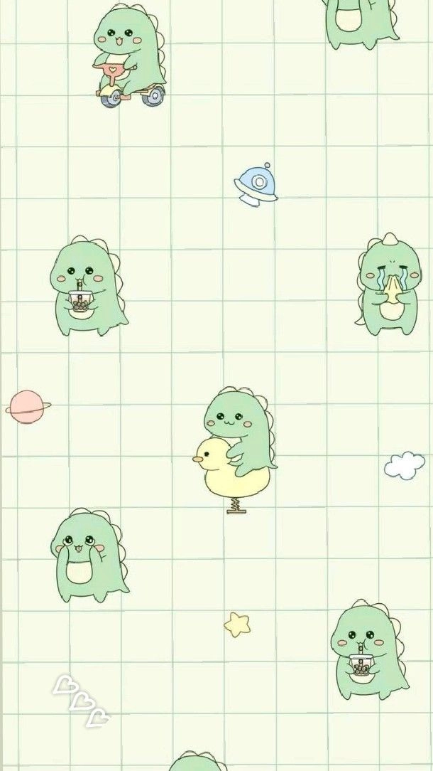 Cưng xỉu với hình nền khủng log cute mẫu hồng avatar khủng long