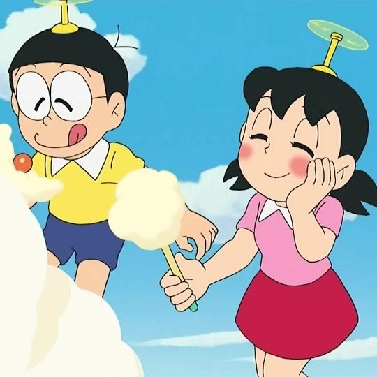 Tình cảm ngây thơ qua hình ảnh của nobita và shizuka