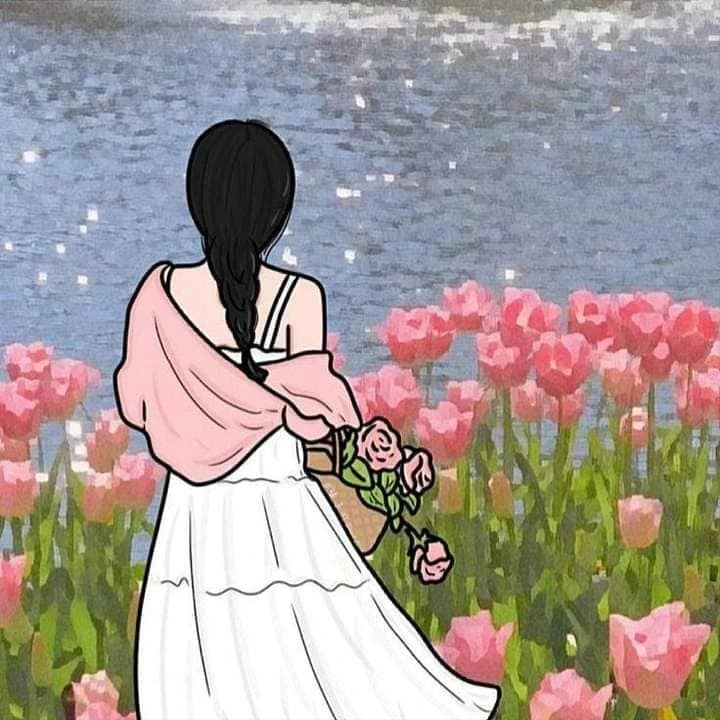 Hình nền cô gái buồn quay lưng lặng lẽ