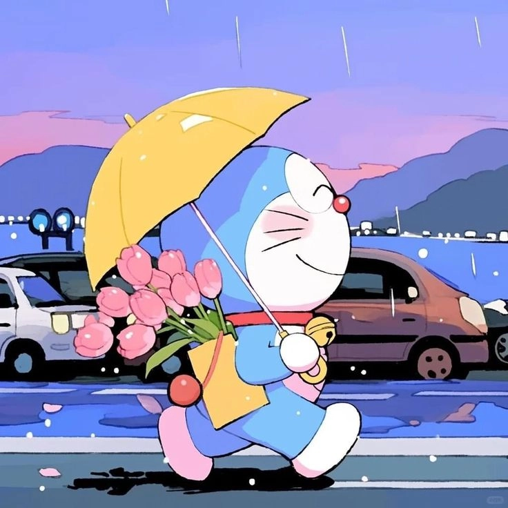 Mèo doremon cute đến lịm tim