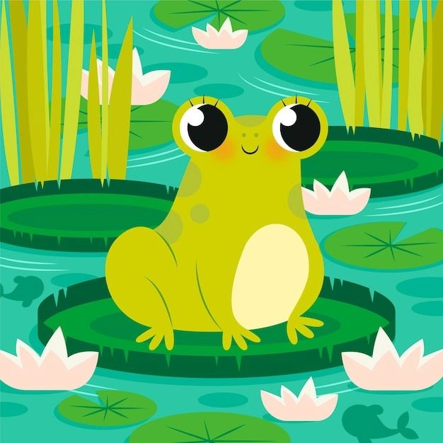 Làm mới màn hình với hình nền con ếch cute