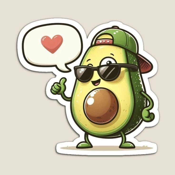 Lưu về hình ảnh trái bơ cute lấp lánh
