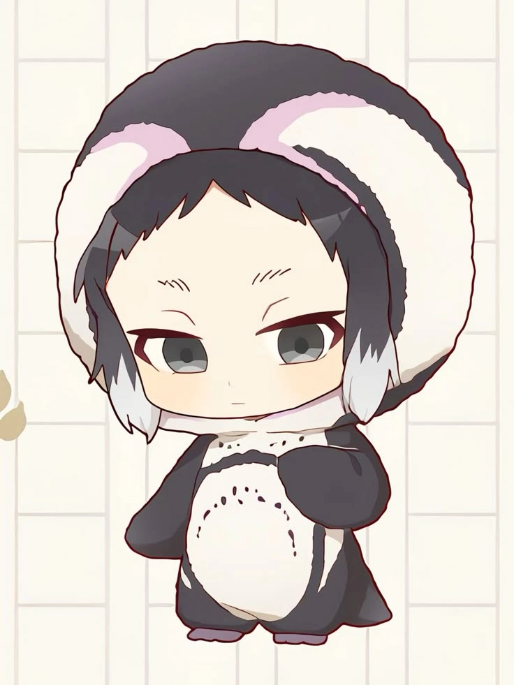 Akutagawa chibi PNG được chia sẻ rộng rãi trong cộng đồng fanart