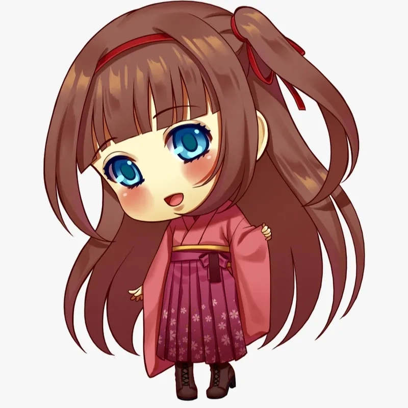Chạm tới trái tim bạn với hình chibi anime cute ngọt ngào