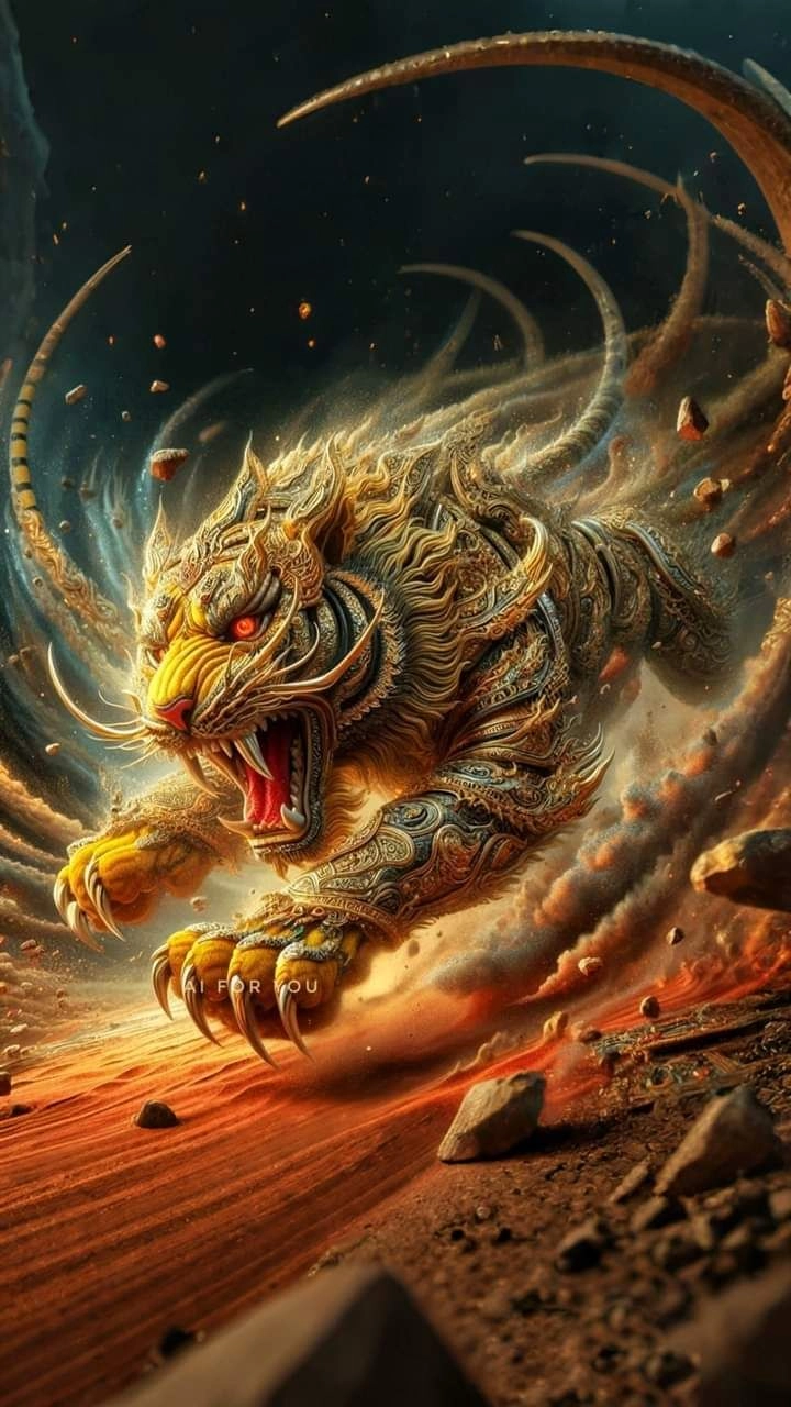 Hình nền hổ ngầu thể hiện tinh thần mạnh mẽ và kiên cường