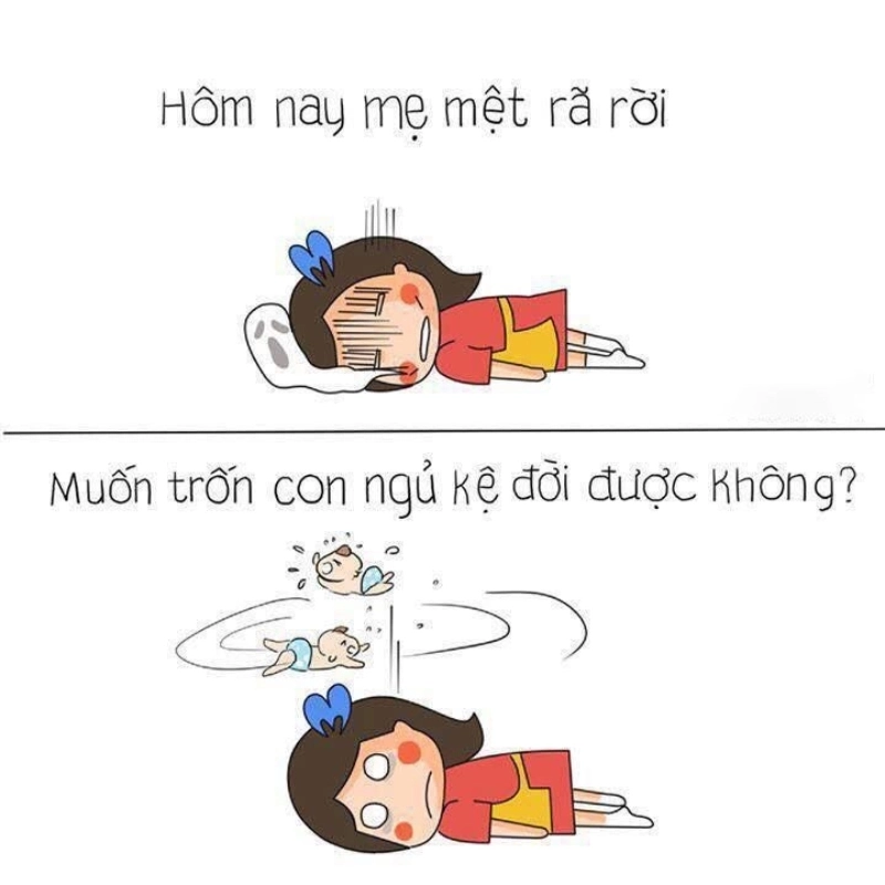 Ảnh meme mệt mỏi là hình ảnh đơn giản nhưng rất dễ hiểu