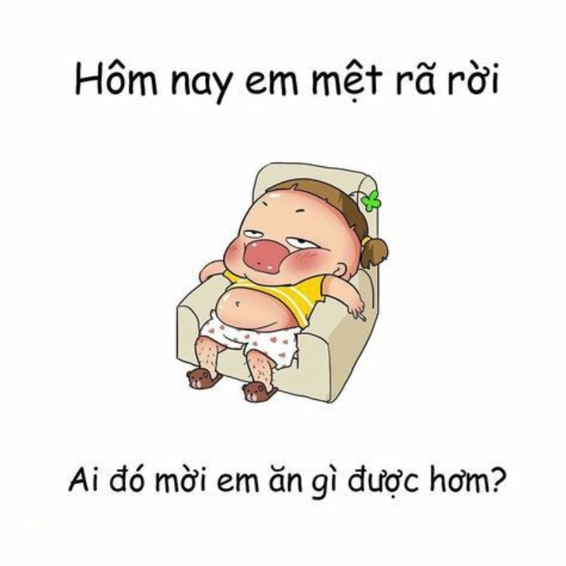 Meme mệt mỏi cute là hình ảnh dễ thương nhưng vẫn thể hiện sự mệt mỏi